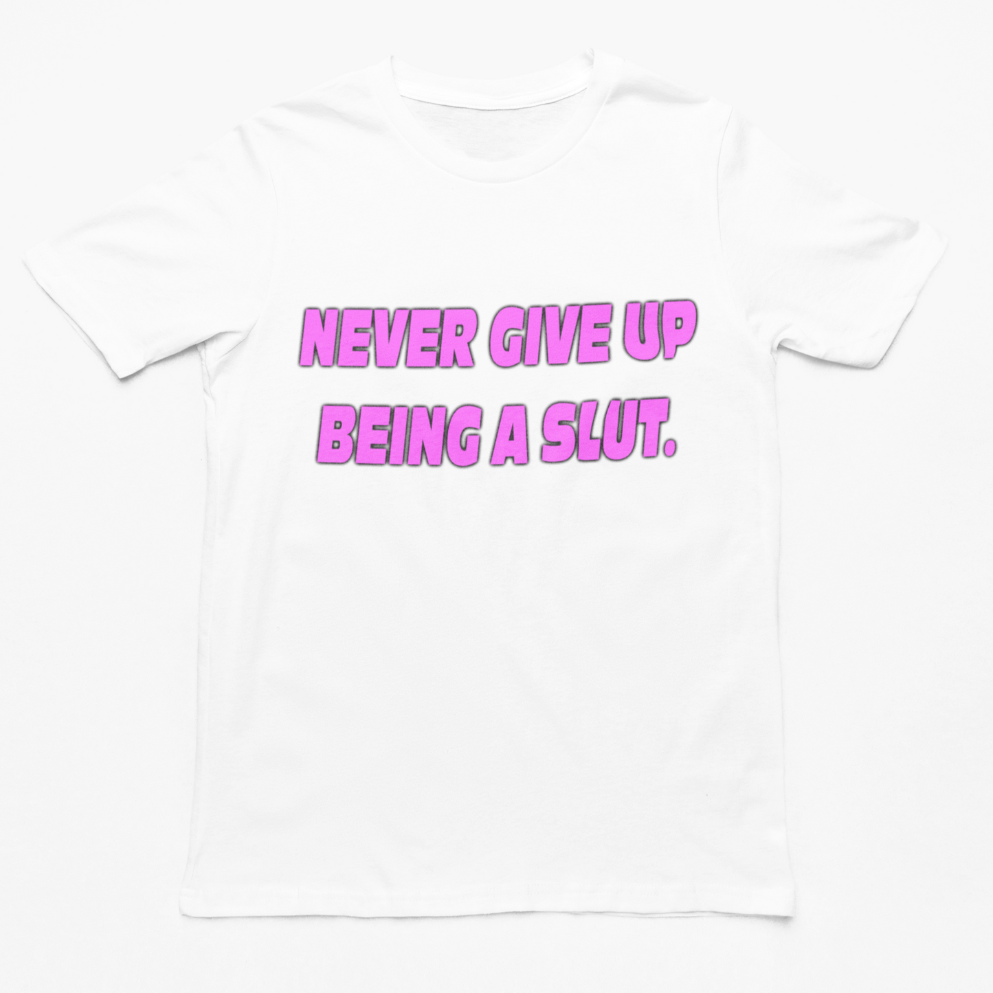 Never Give Up Being a Slut t-shirt
